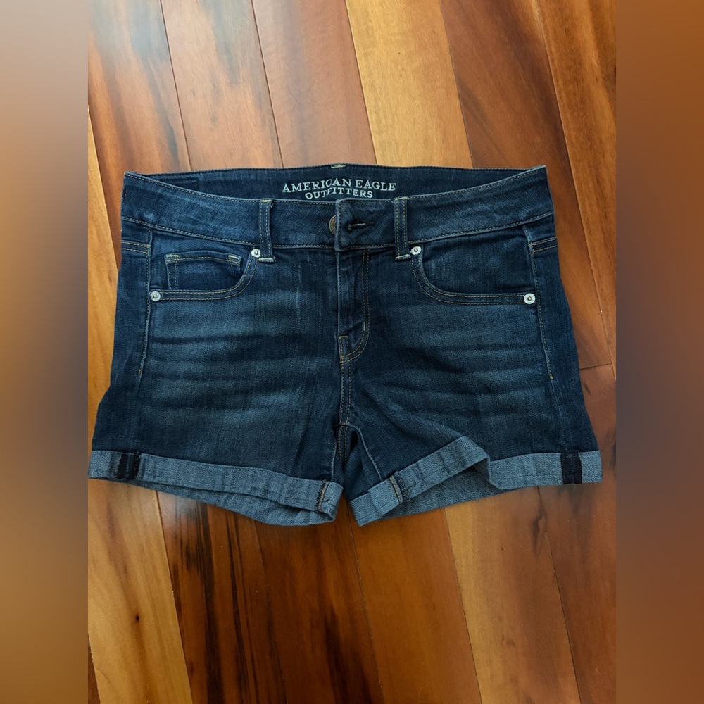 American Eagle Outfitters Women's Deep Indigo Jean Shorts